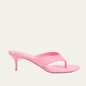 Christian Louboutin Leather Thong Red Sole Slide Sandals size 12B/42